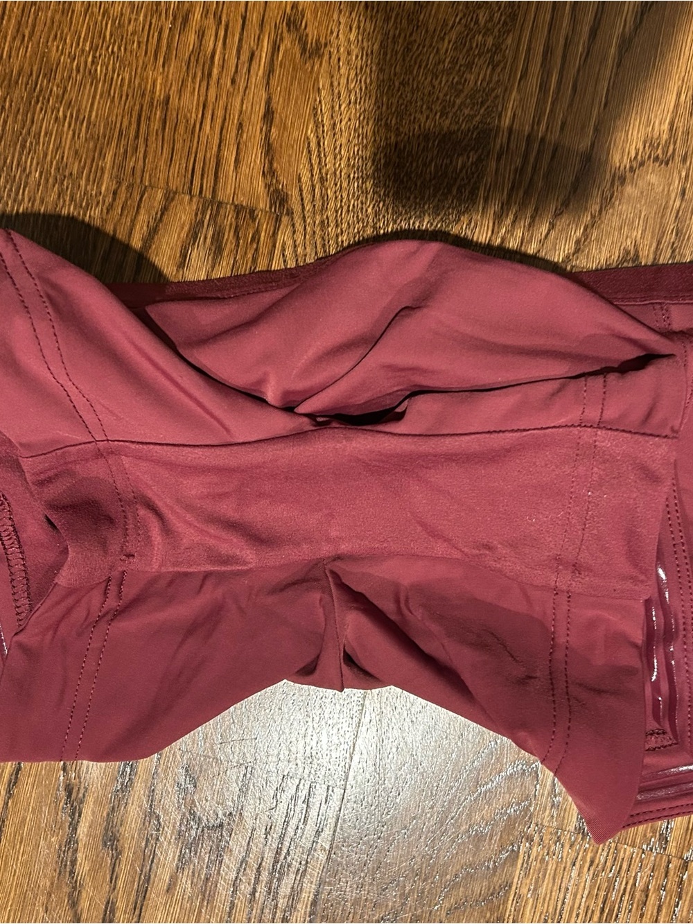 Tracksmith Maroon Women's Bike Shorts - Picture 3 of 6